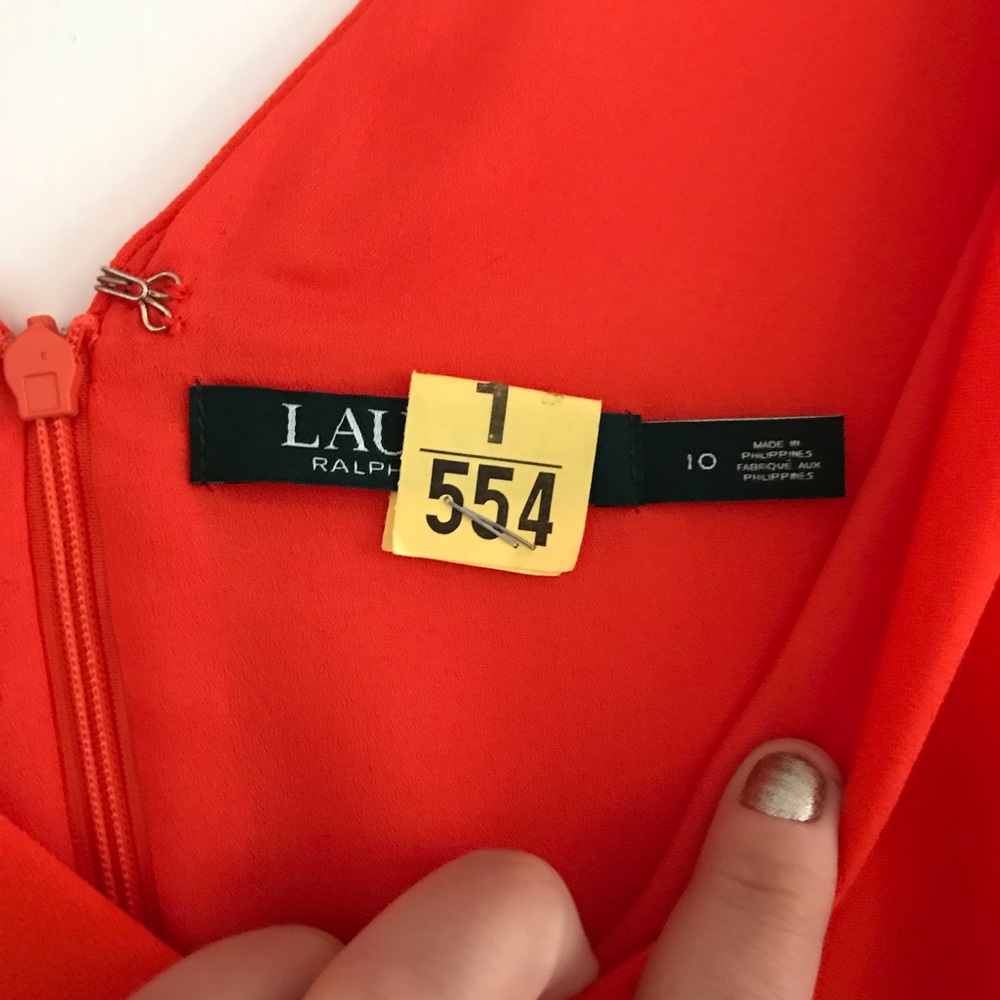 Ralph Lauren Orange Shift Dress - Picture 2 of 5